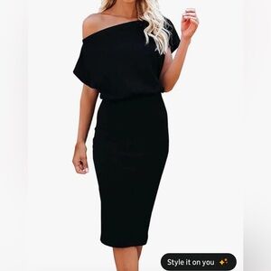 Elegant Black Off-Shoulder Dress
